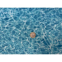 Tissu  Quilter Treasure OPEN AIR Pool Water Bleu Clair