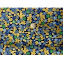 Tissu japonais Kaufman Collection Gustav Klimt bleu vert doré
