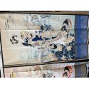 Panneau imperiale collection geisha colorie bleu